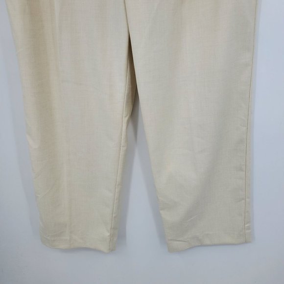 NWT Ann Taylor Petite Pleated Slim Straight Pants in Heathered Flannel 14P - Picture 8 of 8